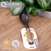 Cuchara Ranurada Nylon Mango Tipo Madera Casasunco